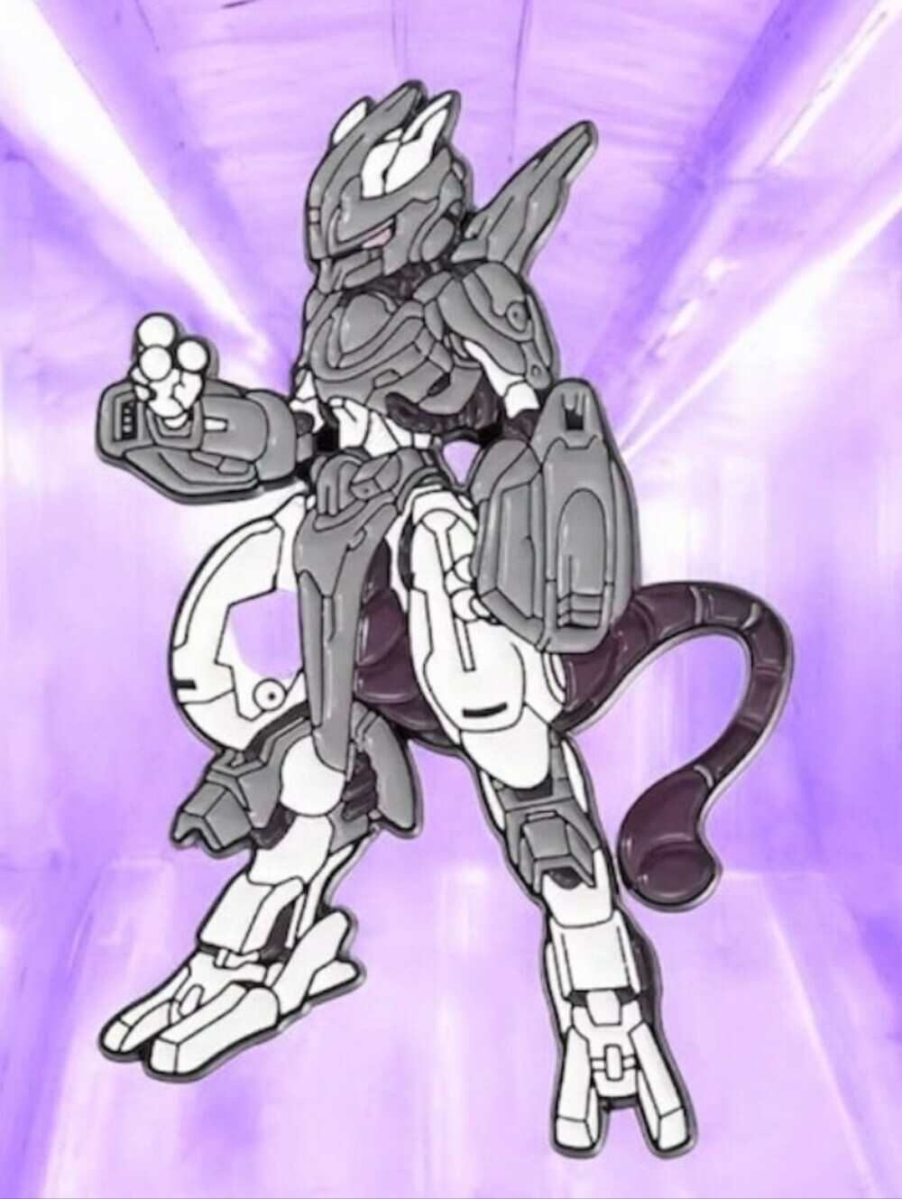 Pokemon Robotic Reptile Figure - White, Gray, Purple